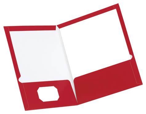 Oxford Laminated 2 Pocket Folder Red Pack Of 25