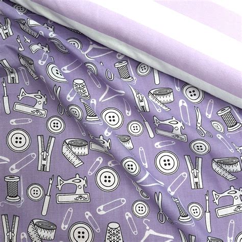 Sewing Themed Fabric By The Metre Sewing Poly Cotton Fabric Beginner