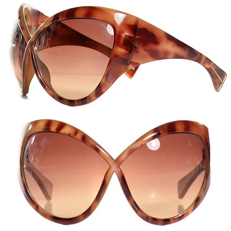 Tom Ford Daphne Oversized Sunglasses Ft0219 Pearl Havana 105317