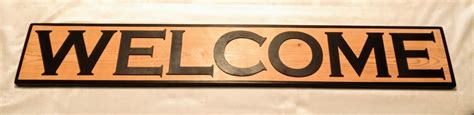Horizontal Wooden Welcome Sign — R And M Crafts