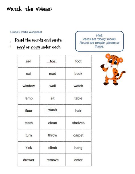 It refers to an abstract concept, namely the part of speech that usually serves the the noun verb can serve as the subject of the sentence: Verbs and nouns interactive worksheet
