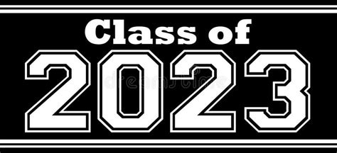Class Of 2023 Banner Black Background Graphic Stock Vector
