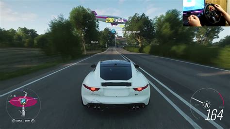 Go it alone or team up with others to explore beautiful and historic britain in a… jaguar f-type r coupe forza horizon 4 gameplay with Logitech g920 - YouTube