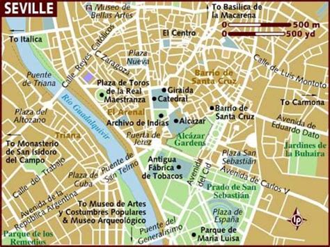 Sevilla Barrio Mapa Plano De Sevilla Barrios Andalucía España
