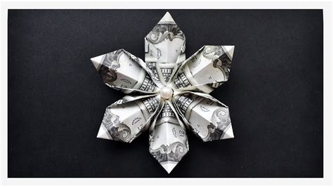 Money Snowflakeflower Christmas Decoration Idea Origami Dollar