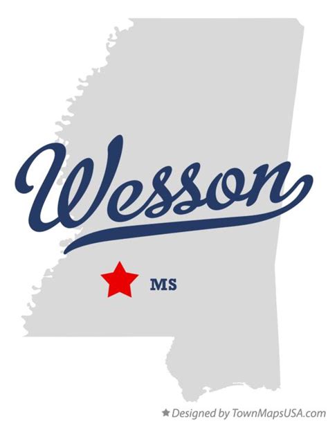 Map Of Wesson Ms Mississippi