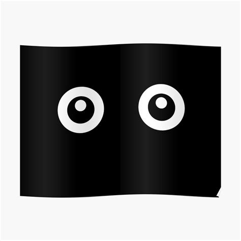 Scared Cartoon Eyes In The Dark Poster By Xooxoo Redbubble