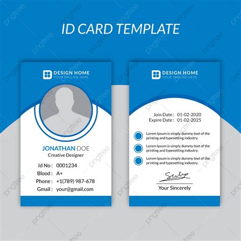 Creative Professional Id Card Design Template Template Download On Pngtree