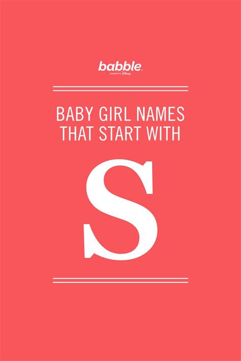 Girl Names That Start With S S Baby Girl Names S Baby