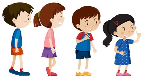 Kids Waiting In Line Illustrations Royalty Free Vector Graphics And Clip