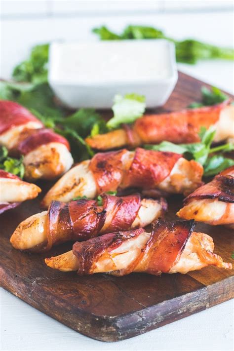 Keto Bacon Wrapped Chicken Tenders Fatforweightloss