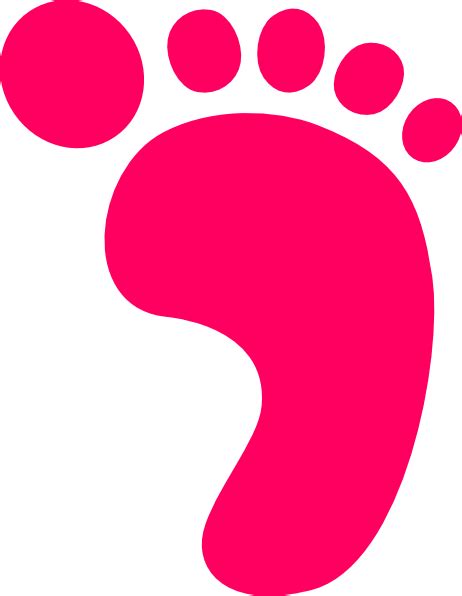 Pink Baby Footprints Clipart Clipart Best