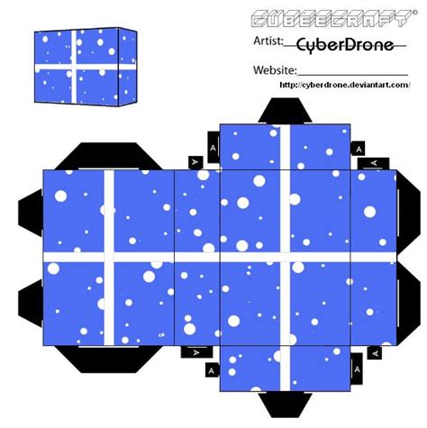 Print one of these templates onto the blank side. Tiny Snow Christmas Gift Box Template | Free Printable ...