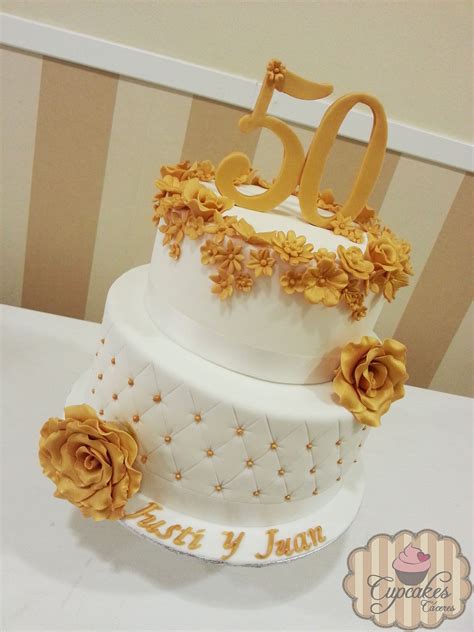Tarta Bodas De Oro Golden Wedding Cake Cake Decorating Gold Wedding