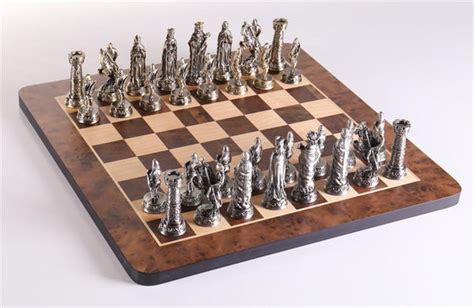 Pewter Medieval Chess Set Chess House