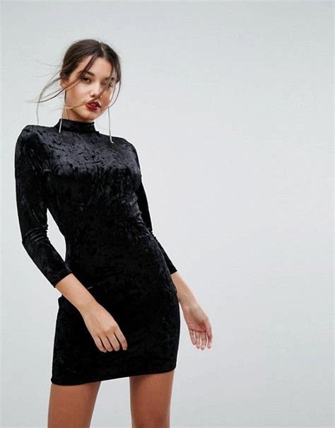 Discover Fashion Online Velvet Dress Short Mini Black Dress Fashion