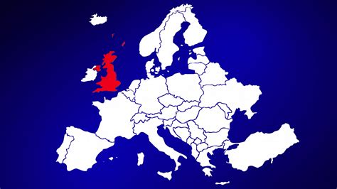 United Kingdom Europe Map