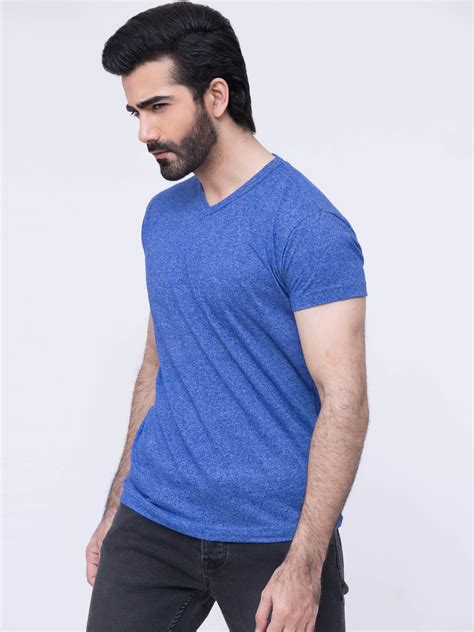 Womens merona shirt m, royal blue. Basic Royal Blue V-Neck T-Shirt | Brumano