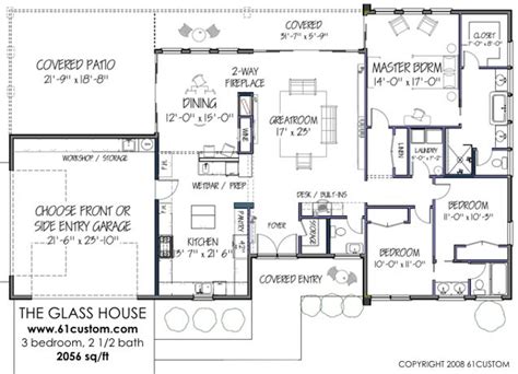 Modernist 3br 2056 Sq Ft Imagesglasshouse Floorplan House