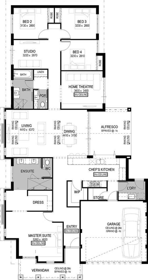 Floor Plan Friday Raked Ceiling And Kitchen Onto Alfresco Katrina