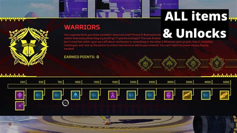 Apex Legends Warriors Prize Tracker All Items And Unlocks Season 12