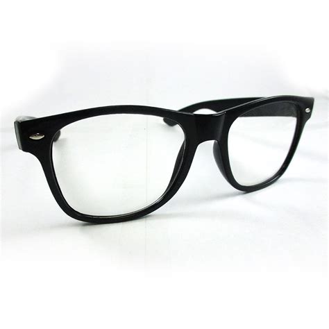 Fashion Retro Unisex Mens Womens Clear Lens Wayfarer Nerd Geek Glasses Eyewear Ebay