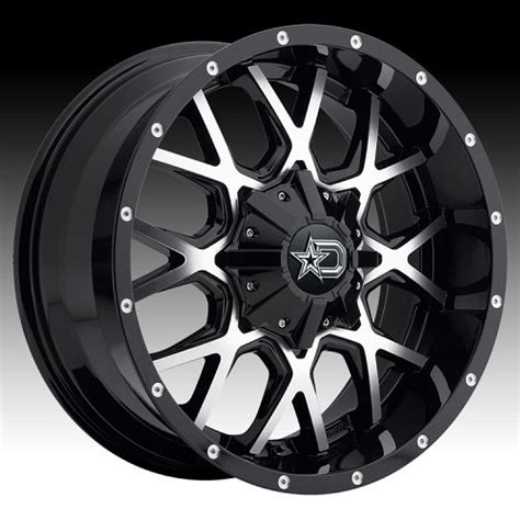 Dropstars 645mb Black Machined Custom Wheels Rims 645mb Dropstars