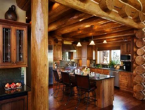 Elegant Looking Kitchen Matching Log Cabin Furniture