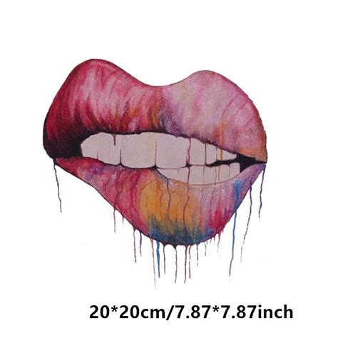 Sexy Lips Ironing On Heat Transfer A Level Washable Vinyl Patches