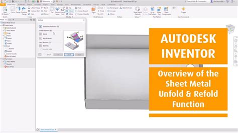 Autodesk Inventor Sheet Metal Unfold And Refold Function Youtube