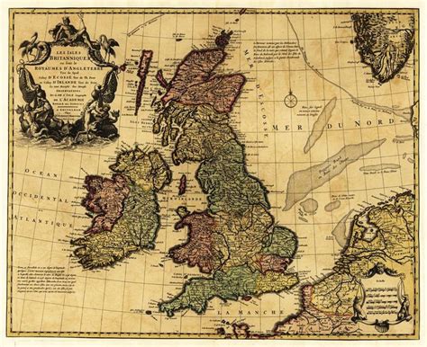 Print Great Britain 1700 Panoramic Map Old Maps Panoramic