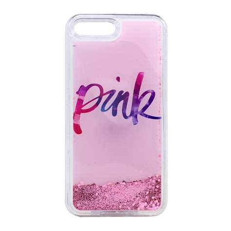 Wholesale Iphone 7 Design Glitter Liquid Star Dust Clear Case Pink Pink