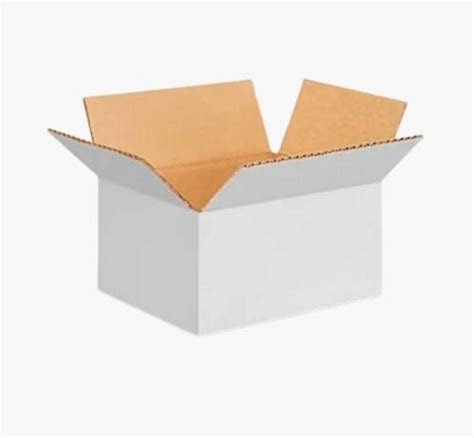 Brown And White 14 X 12 X 4 Inches Matt Lamination Polished Duplex Corrugated Packaging Boxes At