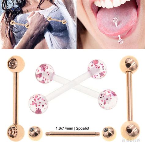 Starbeauty 8pcslot Soft Acrylic Barbell Sex Tongue Piercing Tongue