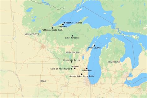 10 Best Places To Visit In Wisconsin Map Touropia