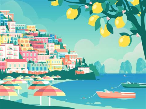 Amalfi Coast Italy Italy Illustration Painting Art Projects Art Prints