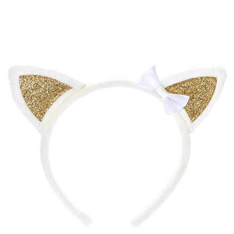 Claires Club Cat Ears Headband White Claires