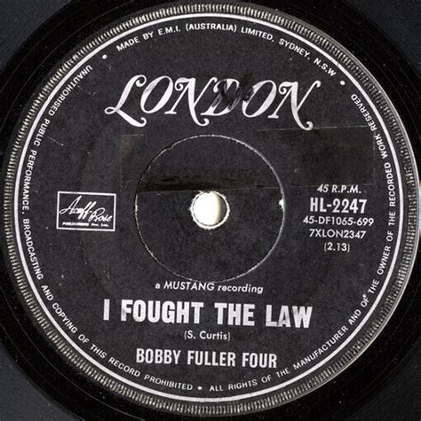 I Fought The Law Bobby Fuller Four 7inch Recordsale