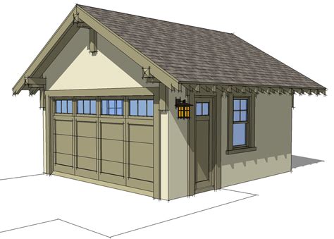 Craftsman Style Detached Garage Plan 44080td Architectural Designs