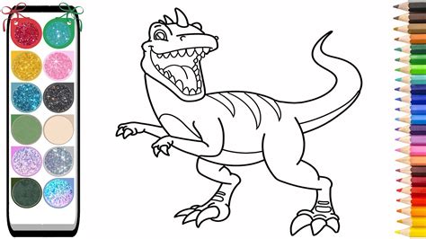 Cùng Bé Vẽ Và Tô Màu Khủng Long Bạo Chúa Draw And Color T Rex