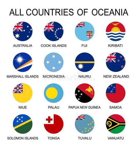banderas del ejemplo del vector de los paises de oceania ilustracion images