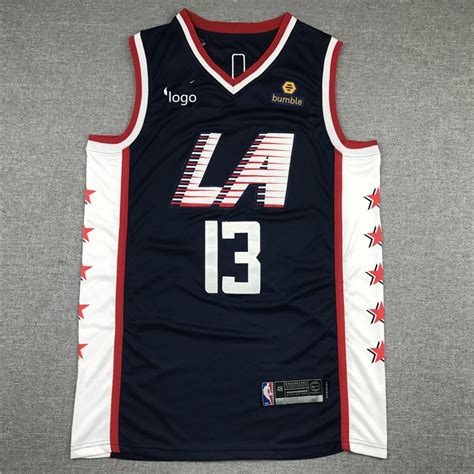 Visit espn to view the la clippers team roster for the current season. 19-20 Men Clippers basketball jersey shirt George 13 navy blue