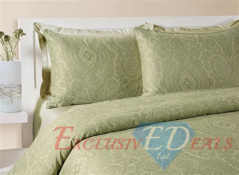 400TC Luxury Cotton Rich Paisley Printed Duvet Cover Pillowcases