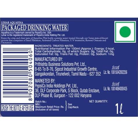 Buy Aquafina Packaged Drinking Water Online At Best Price Of Rs 240