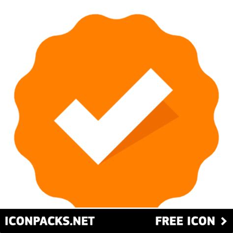 Free Orange Verified Badge Svg Png Icon Symbol Download Image