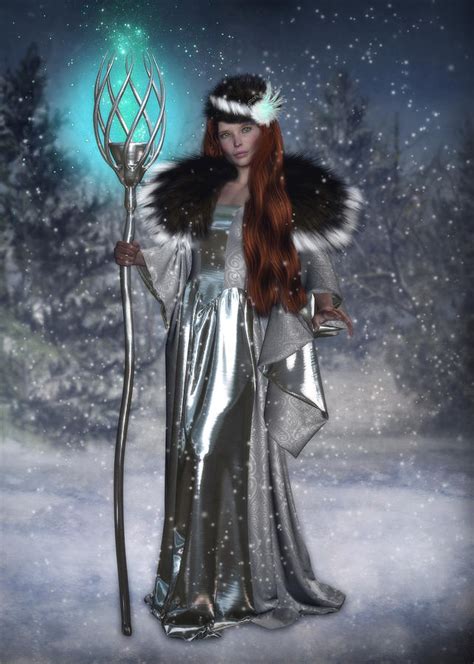 Winter Witch Digital Art By Suzanne Amberson