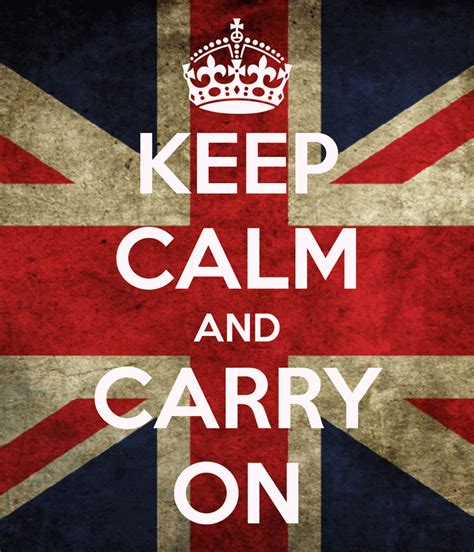 Keep Calm And Carry On Uk Flag Scn015 Don Poster