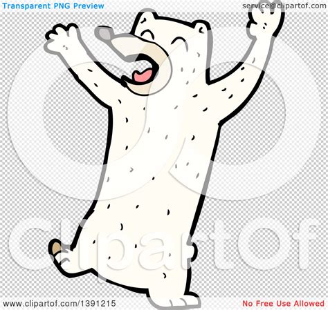 Clipart Of A Cartoon Polar Bear Royalty Free Vector Illustration By Lineartestpilot