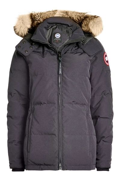 Canada Goose Chelsea Down Filled Parka With Fur Trimmed Hood In Blue Modesens