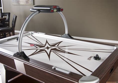 When you're done with air hockey, however, you can rotate the playing surface and transition into miniature billiards, with 15 billiard balls, a cue ball and two pool cues to keep you sharp. AIR HOCKEY TABLE : GAME TABLES : POOL TABLES : AIR HOCKEY ...